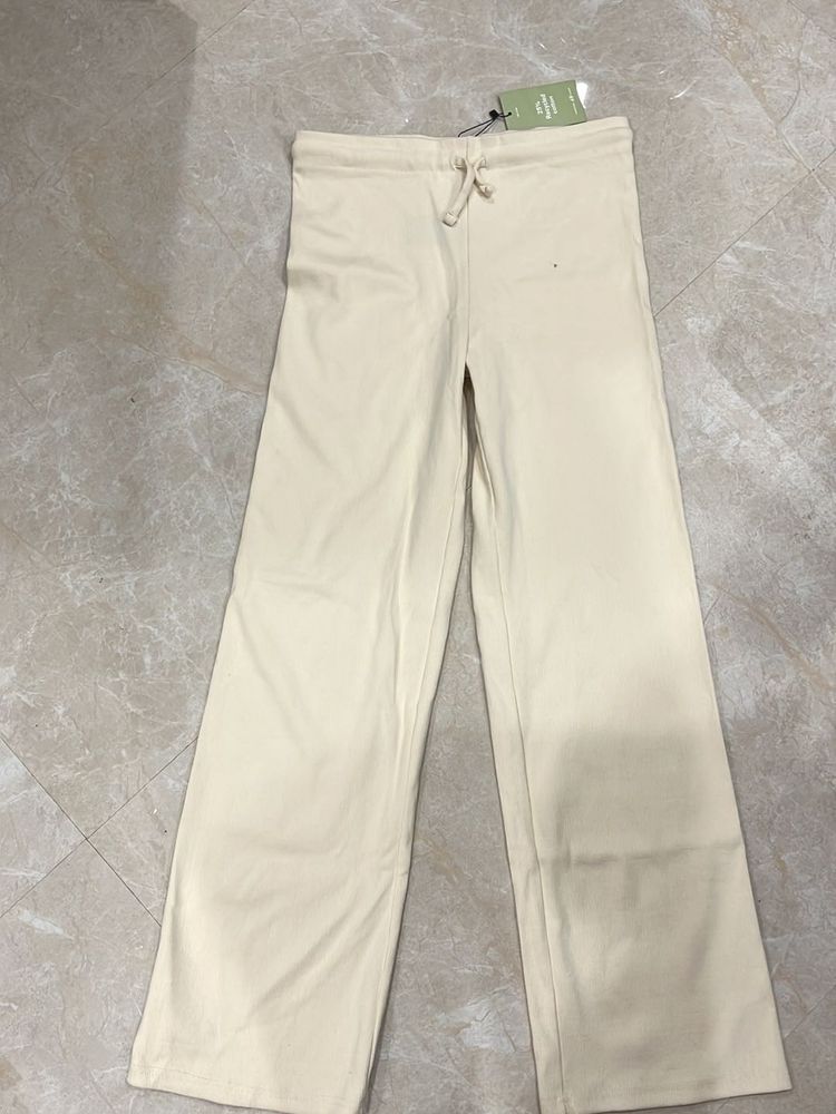 Cream Wide Leg Lounge Pants