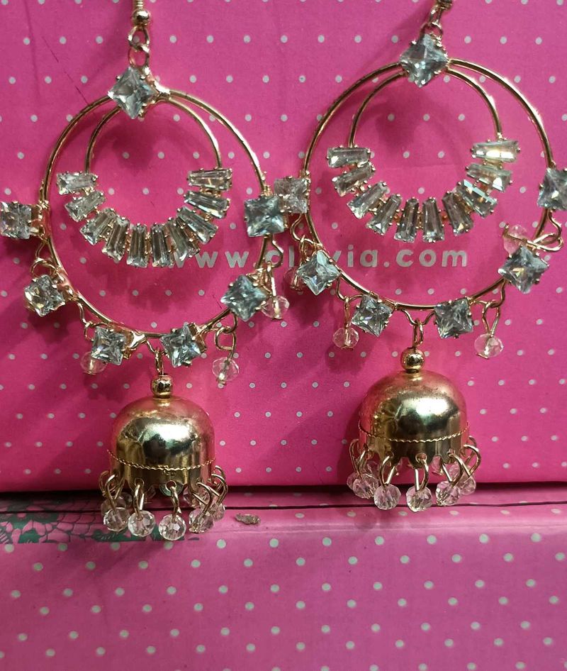 Golden Jhumka Earrings