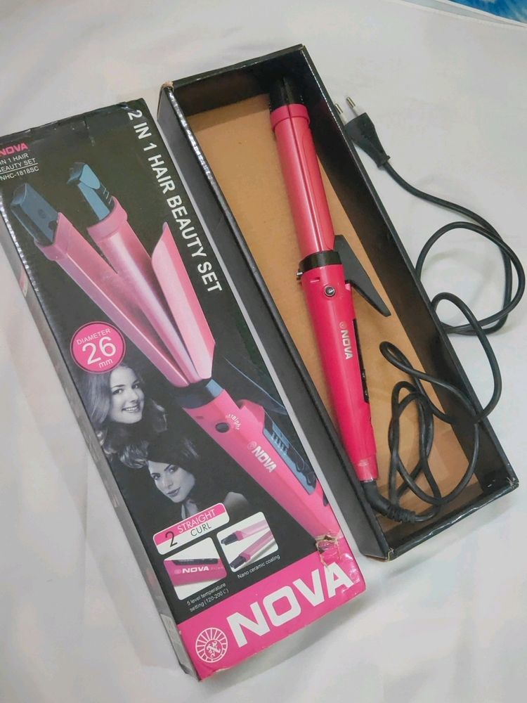 2 in 1 Hair Straightener And Curler