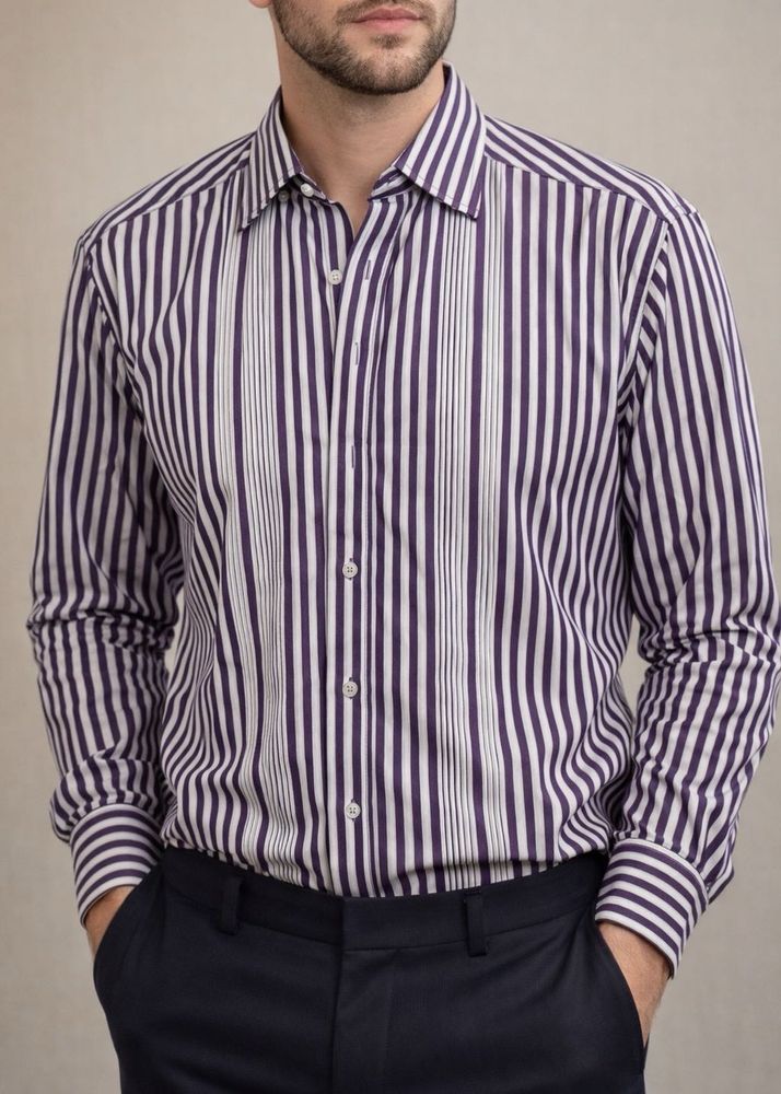 Vettori Fashion Sport Slim Fit Striped Shirt