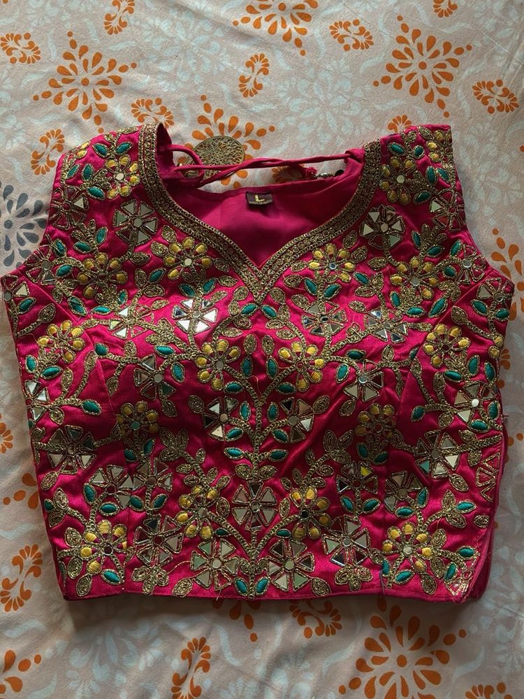 Embroidered Pink Blouse
