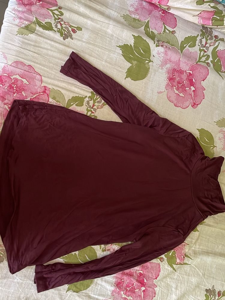 Turtle Neck Solid Top