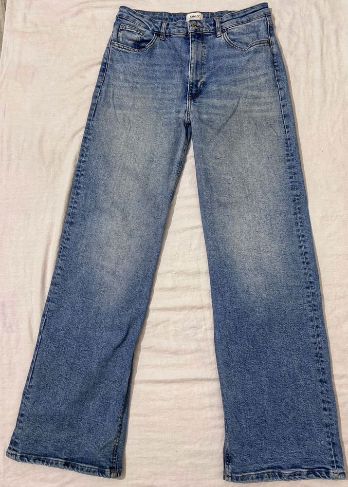 Only Brand Blue Straight Fit Denim