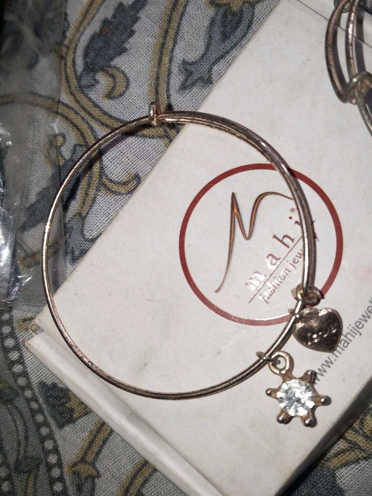 Rose Gold Charm Bangle