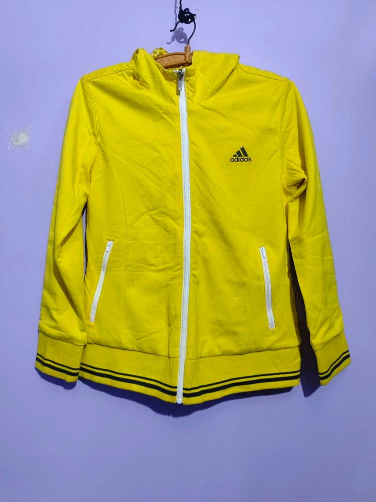 Adidas Yellow Hoodie Jacket reversible