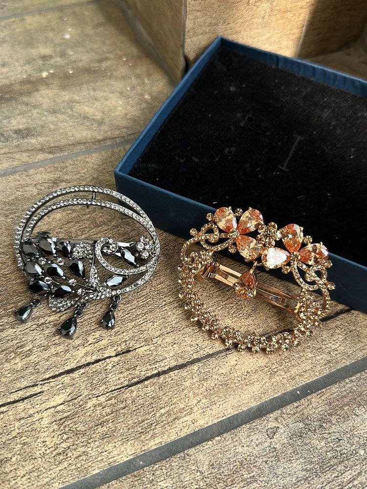 American Diamond New Hair Clips Combo