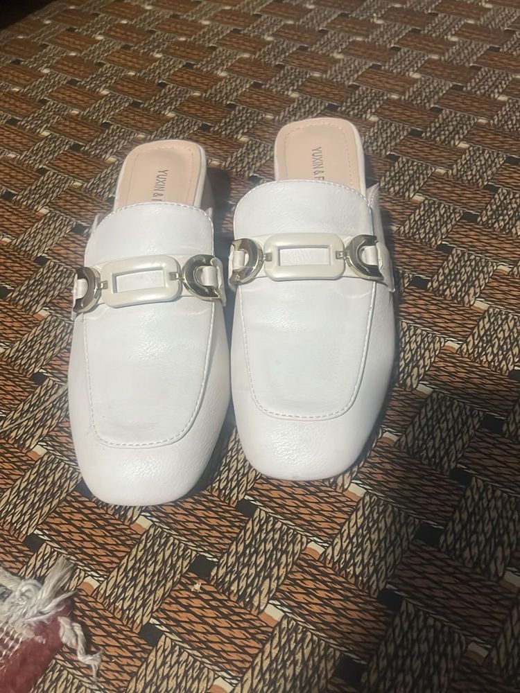 White Mules Never Worn