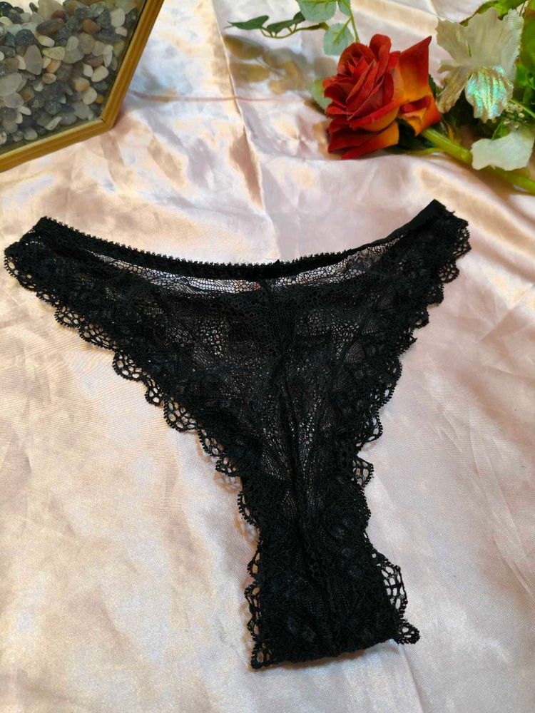 Black Lace Thong Lingerie