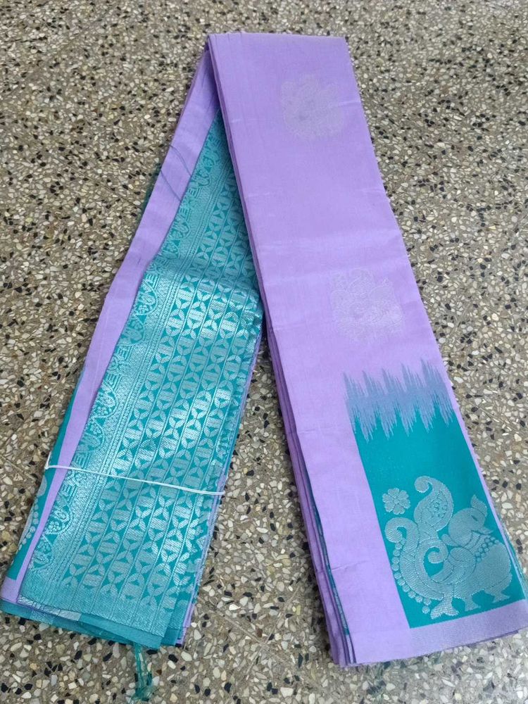 New Lavender And Green Saree