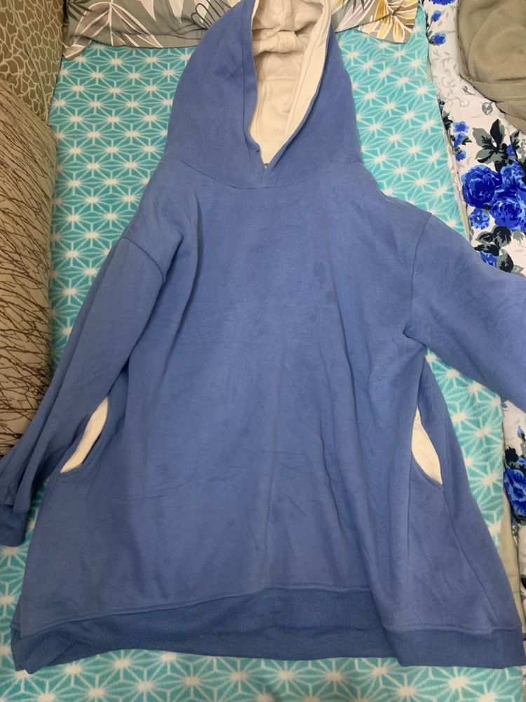 Winter Sale 💗Blue Hoodie with Pockets