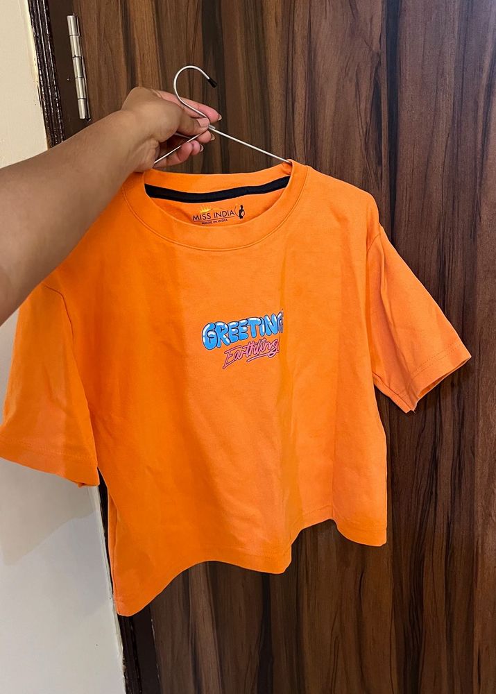 Orange Graphic short tee