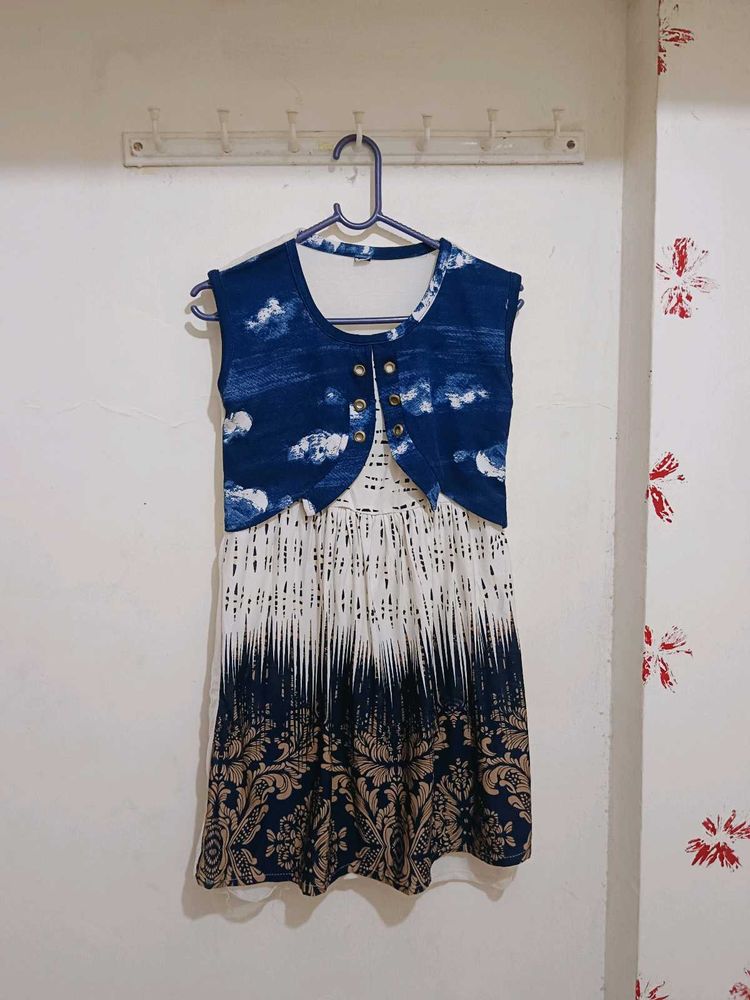 Cute Girls Dress with Vest