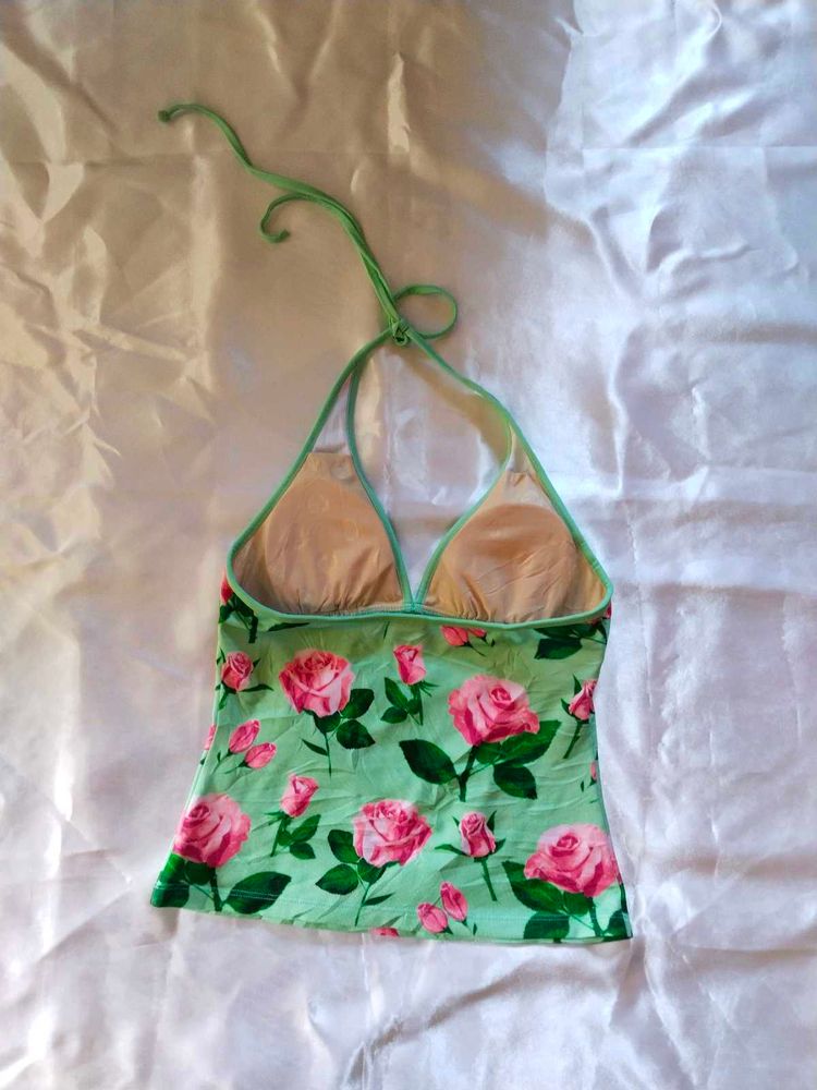 Floral Halter Tank Top