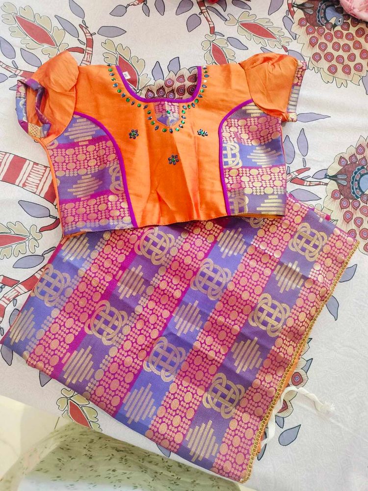 Ready To Wear Girls&#39; Ethnic Saree Never Used