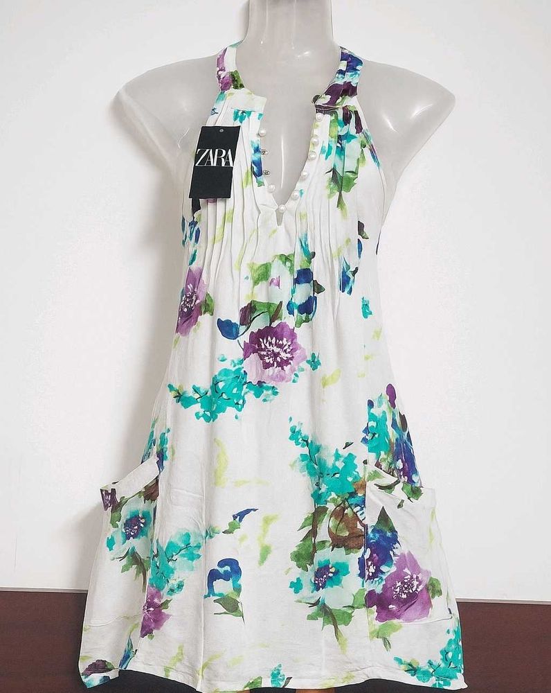 Beautiful Zara Branded Dress 🤍💚🧡