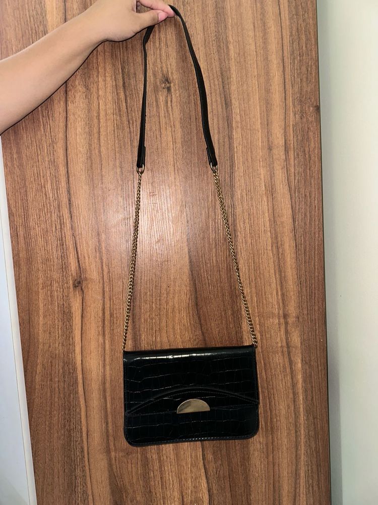 Mango Chic Black Crossbody Bag