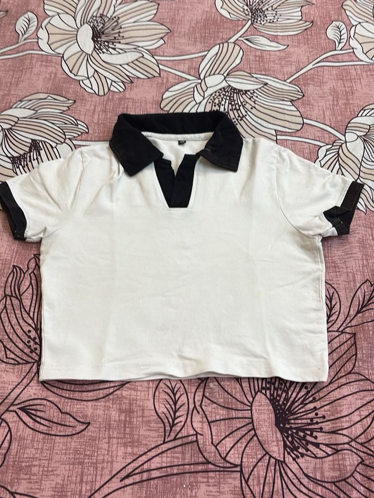 Cute White &amp; Black T-Shirt