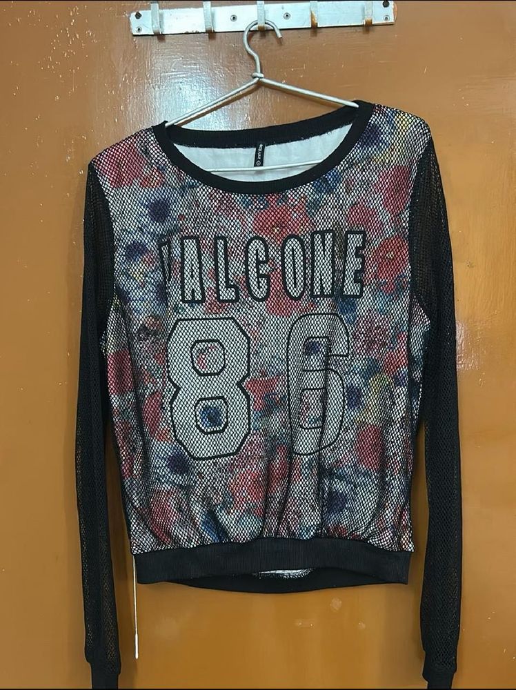 Floral Mesh Top