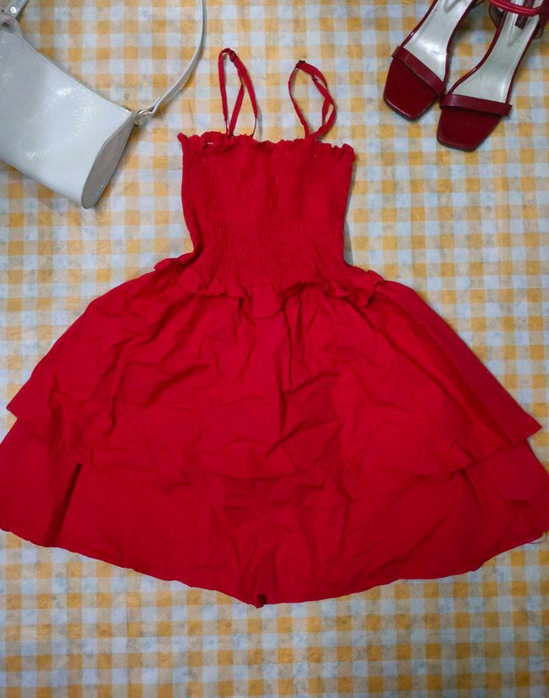 Red Pinteresty Dreamy Picnic Date Dress
