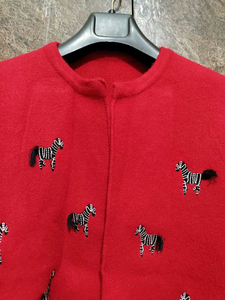 Red Zebra Cardigan