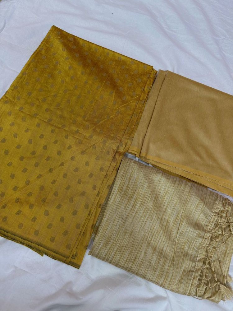 Mustard Banarasi Suit Set
