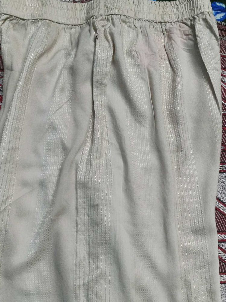 Elegant Beige Ethnic Palazzos