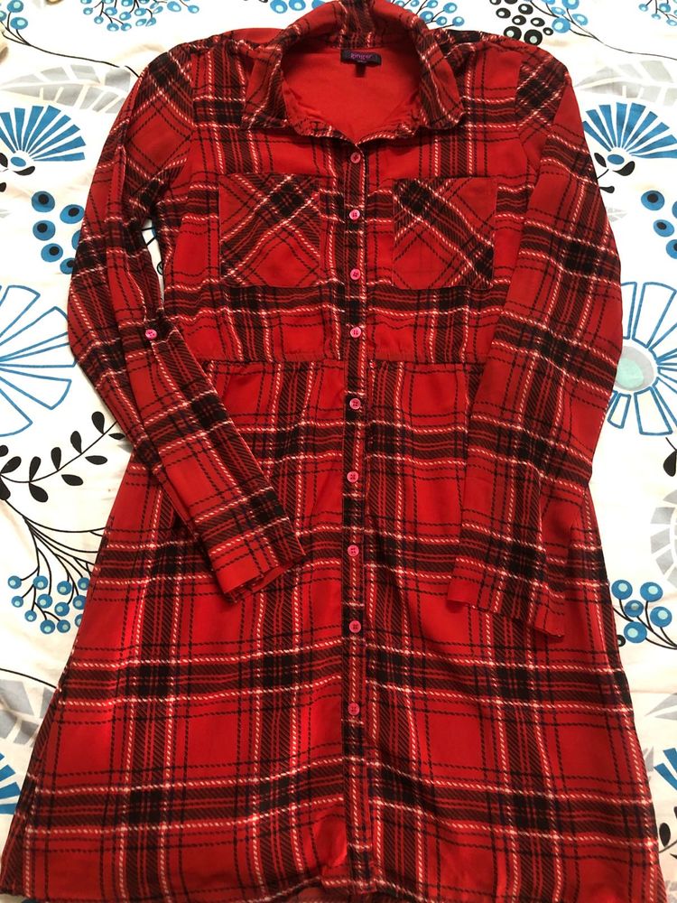 Red Shirt Dress