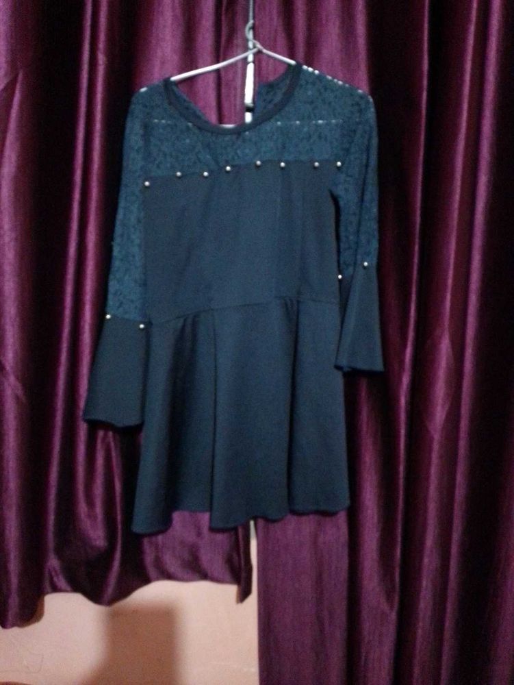 Black Lace Detail Dress