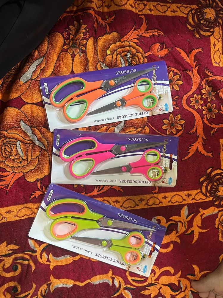 One Pair Of 2 Pcs Big N Small Stainless Steel Scis