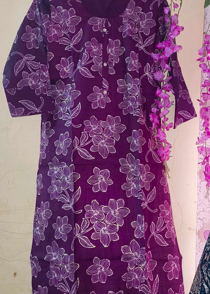 Floral Print Kurta