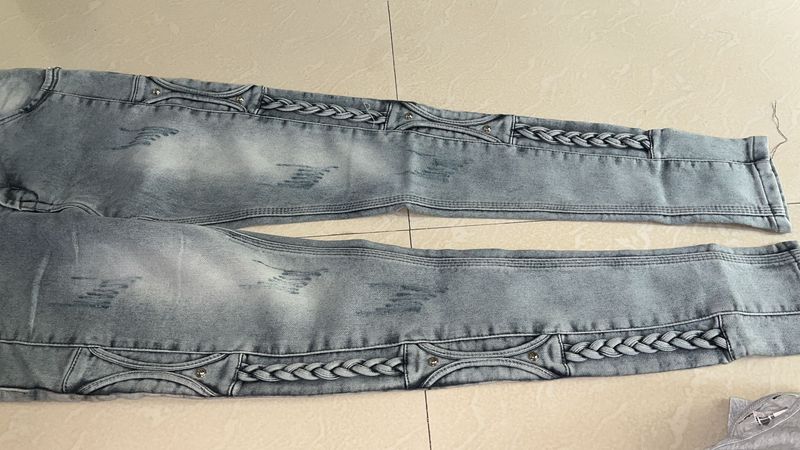 Braided Detail Jeans For 10 Years Girl