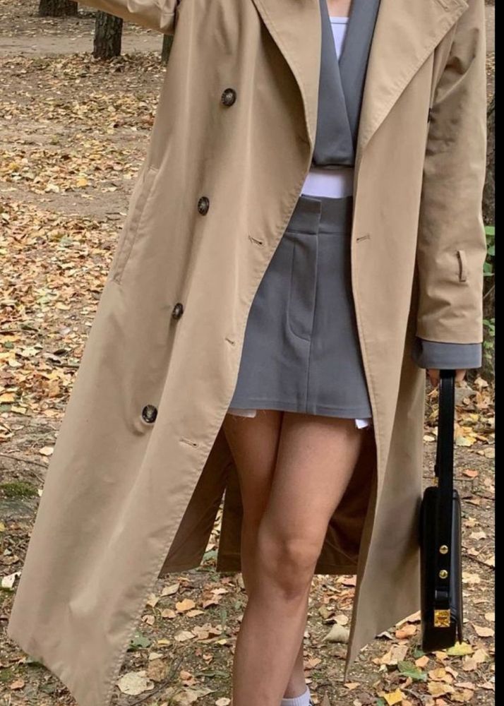 Korean Style Long Trench Coat🫴🏻✨