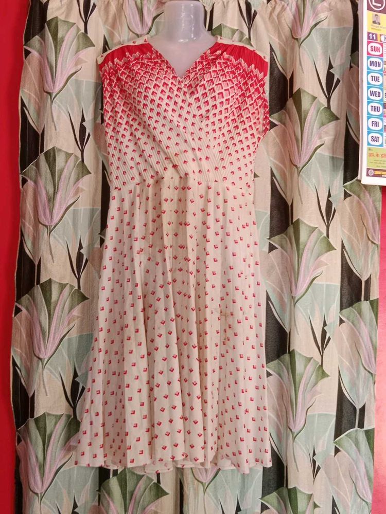 Red &amp; White Dress