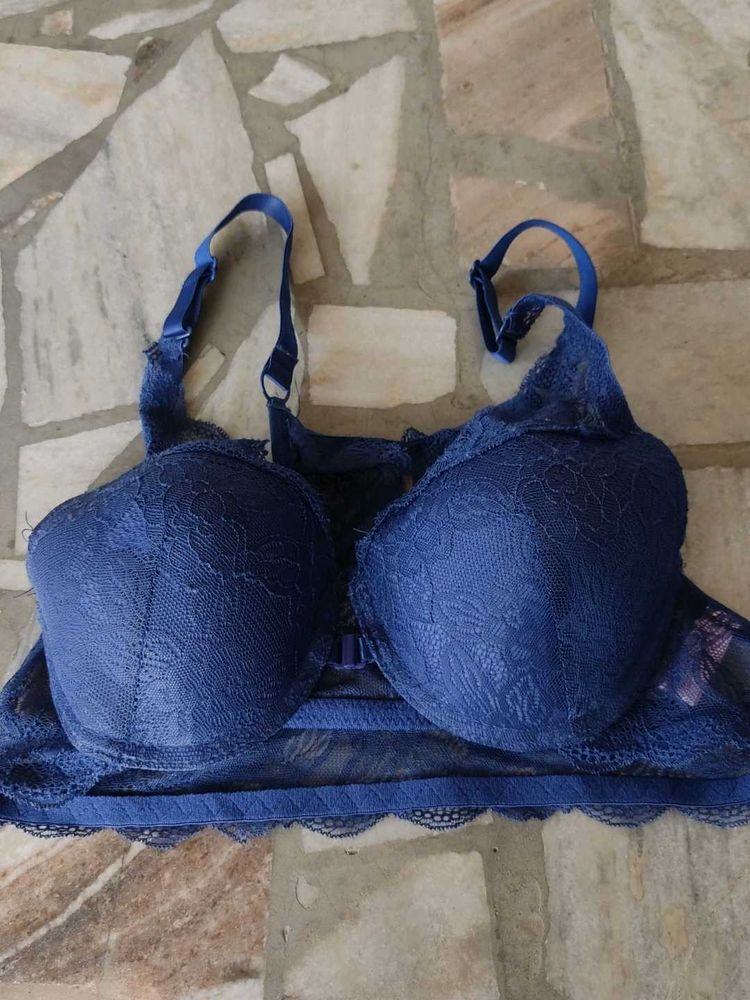 Navy Blue Lace Bra bundle