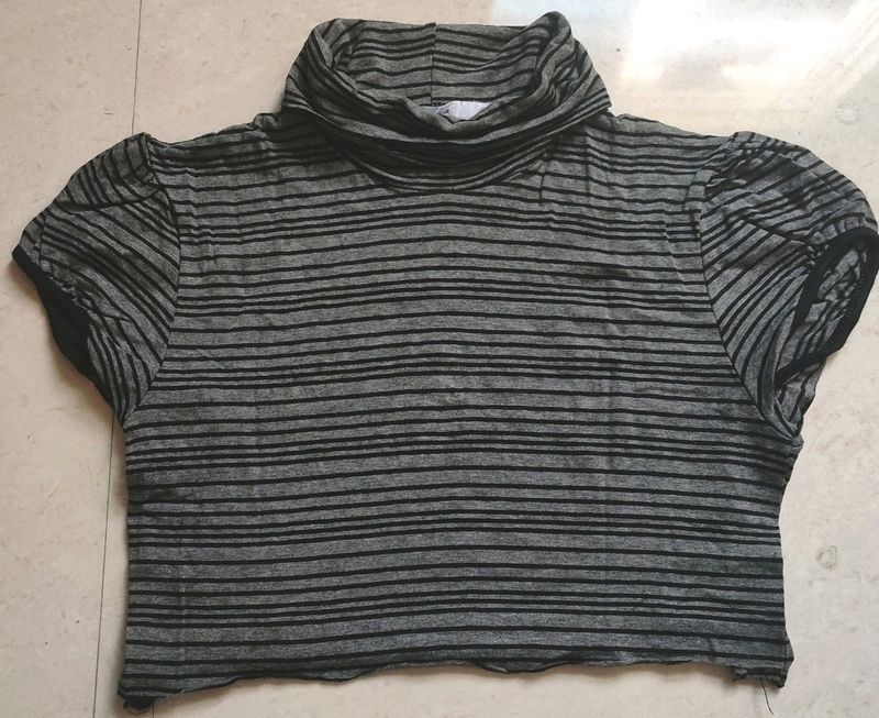 High Neck Crop Top