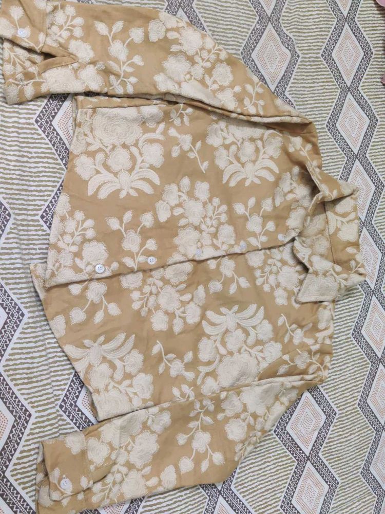 Floral Print Button-Down Shirt