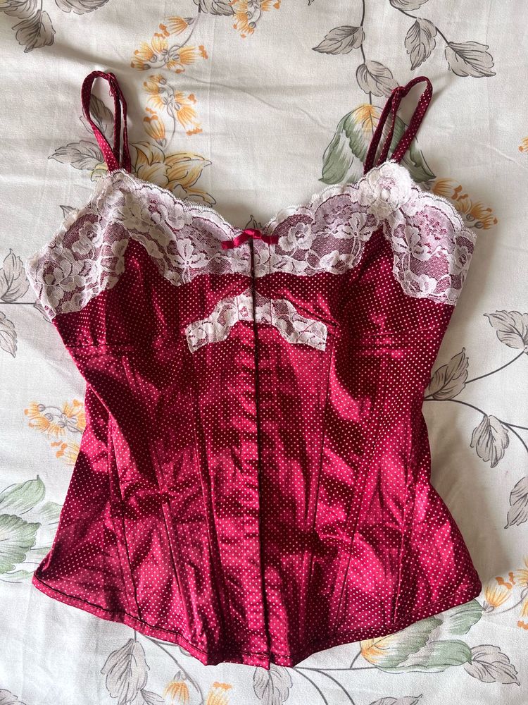 POLKA DOT CORSET TOP