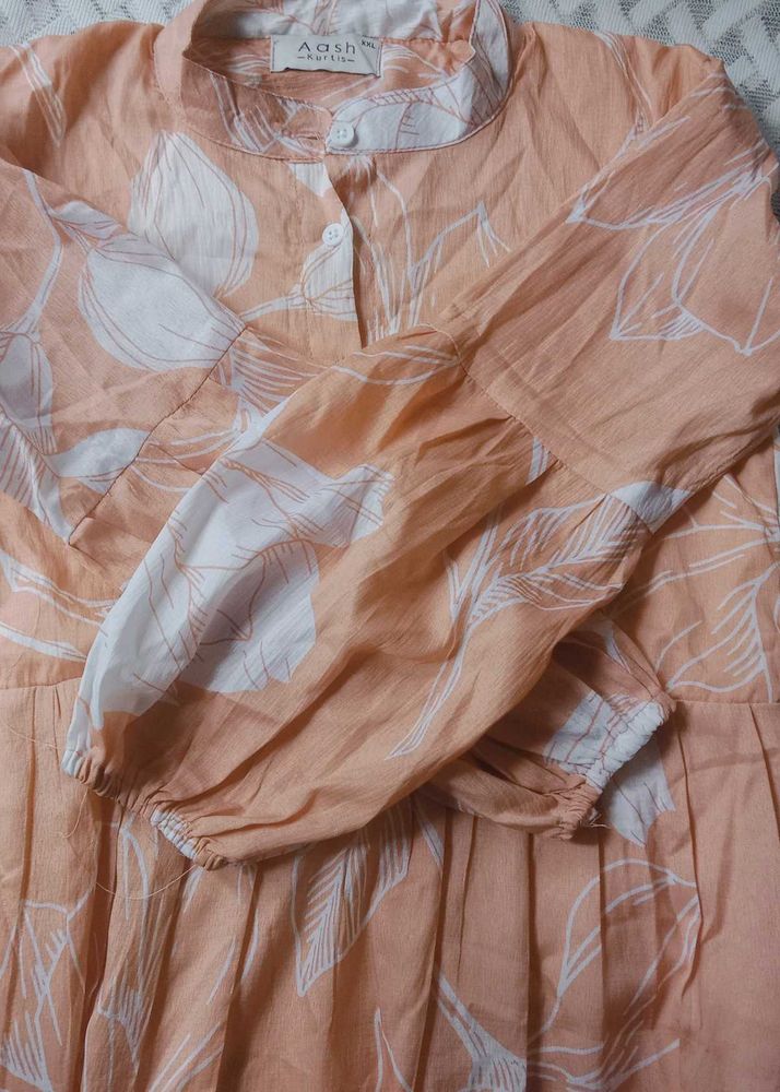 Peach Floral Top
