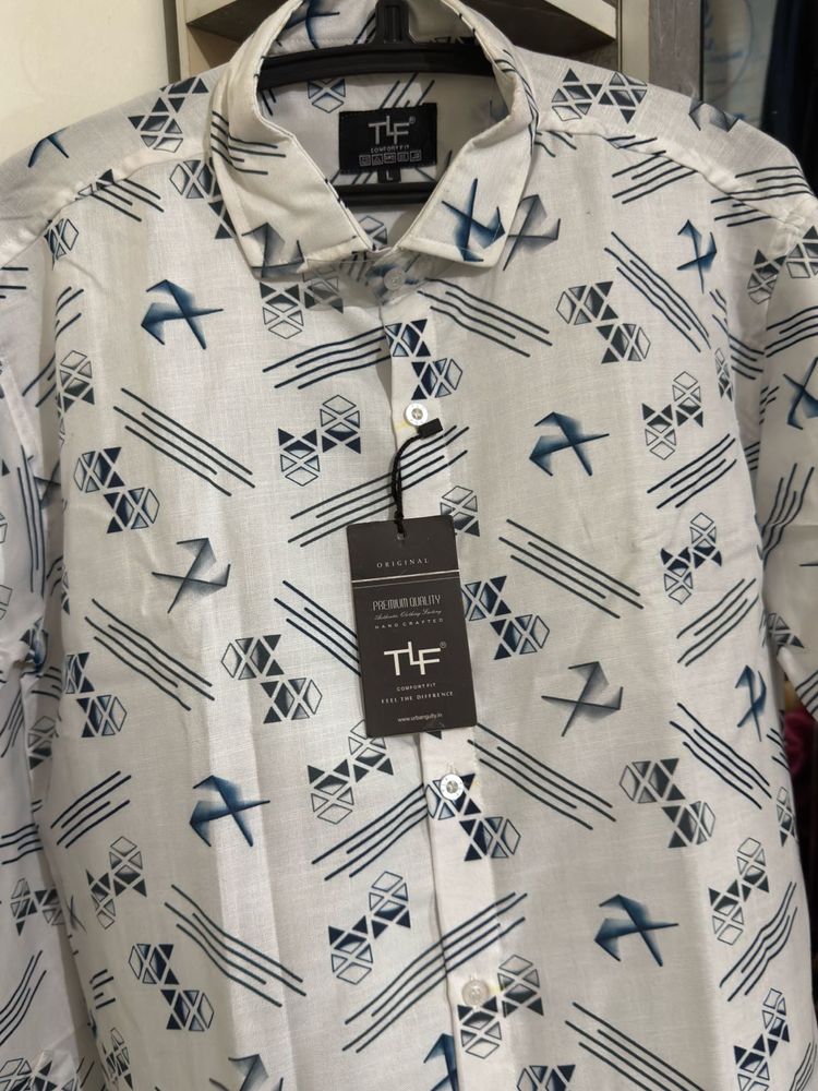 Patterned Casual Shirt Size L