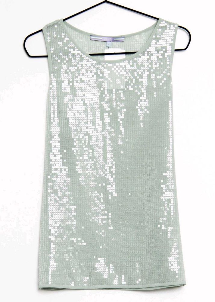 Branded Mint Green Sequins Tops