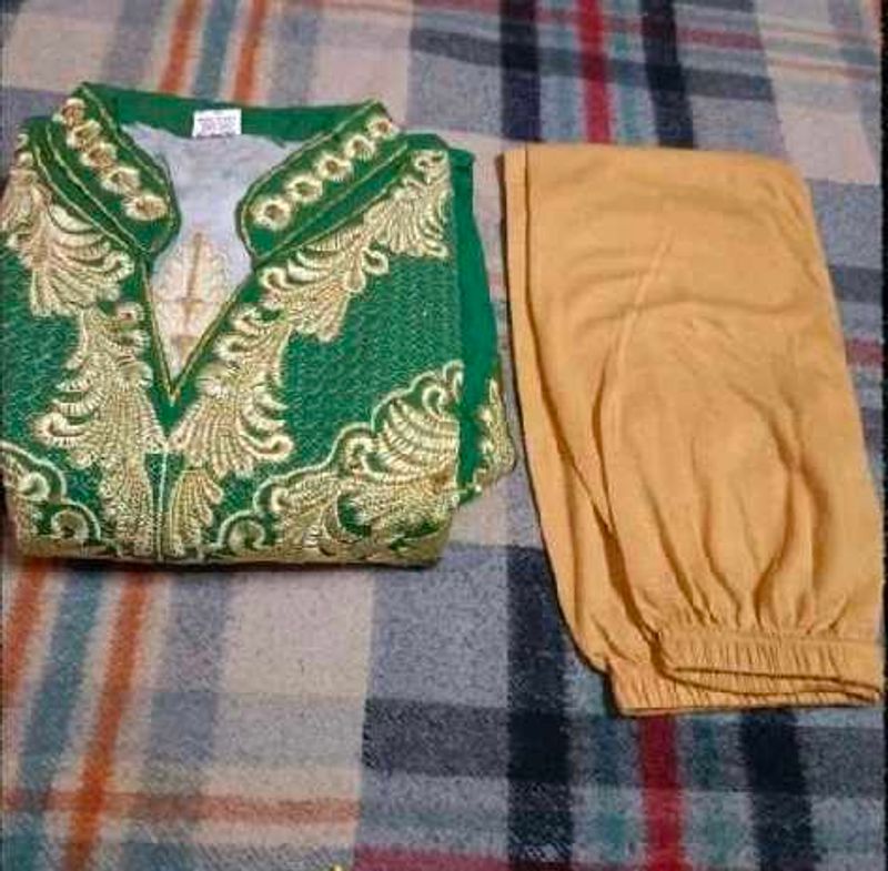 Heavy Work Anarkali Kurti Set