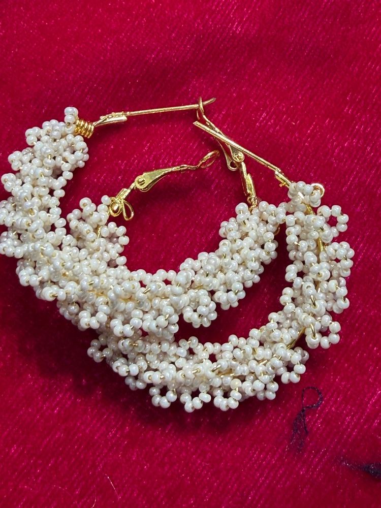 Beaded Hoop Earrings