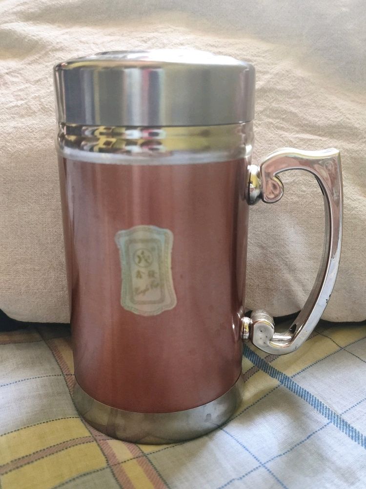 Steel Coffee Mug (With Cap)- Keeps It Hot,