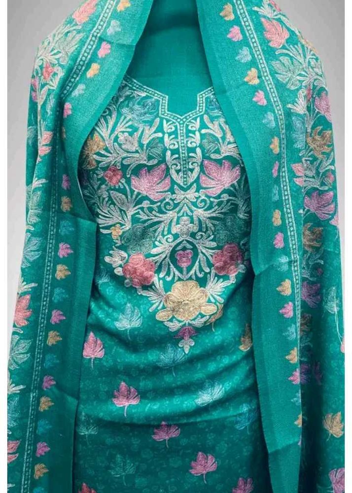 woolen pashmina unstitched suit set