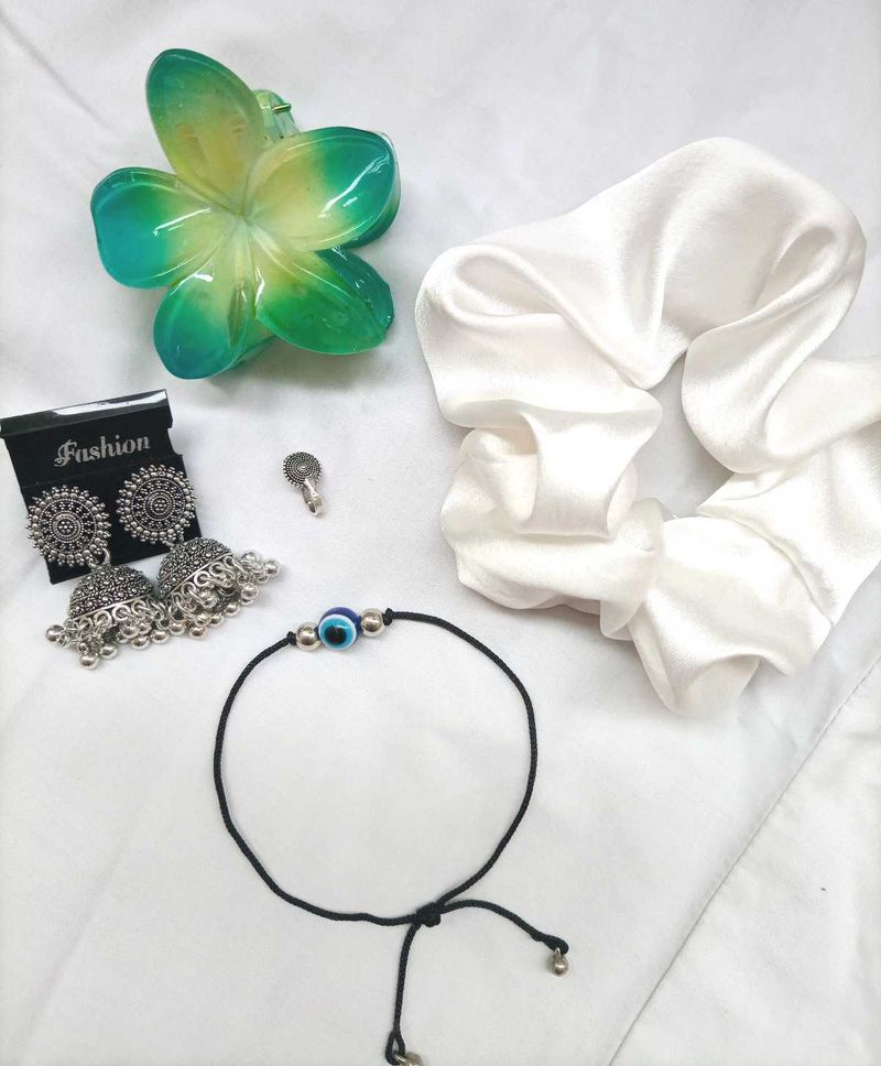 Desi Girl Accessories Combo 🌷🕊🐚✨