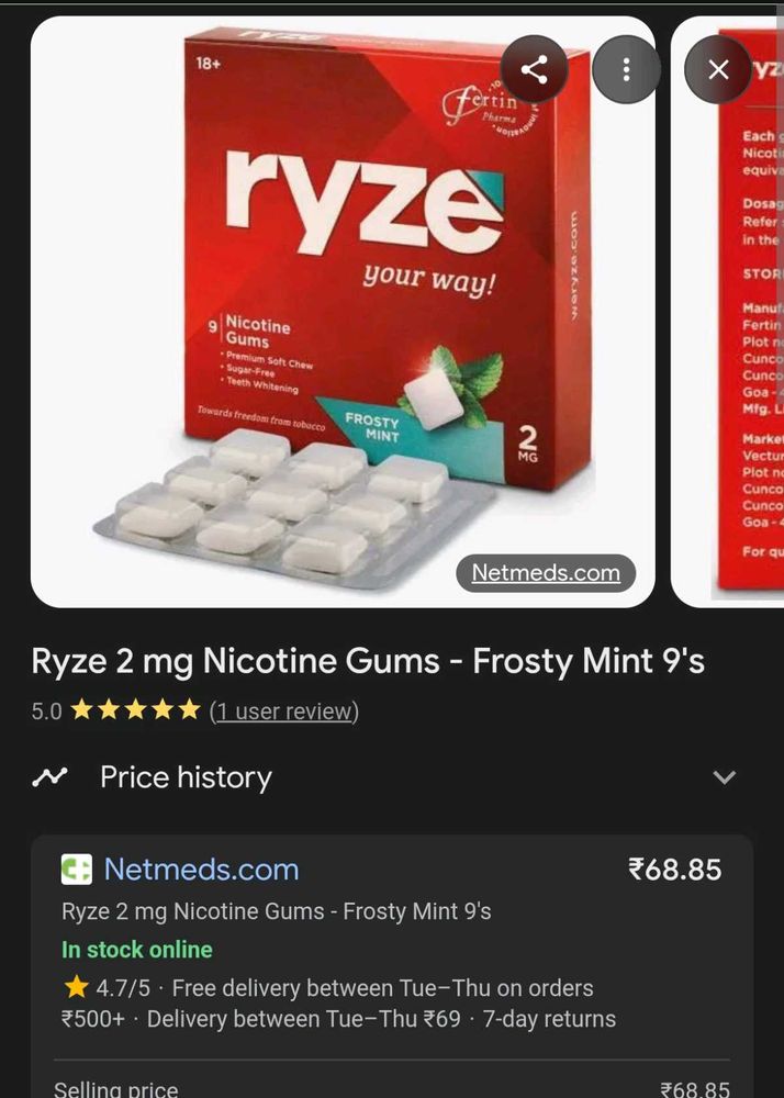 Closet sale⚠️ 40 pack😱 Ryze Frosty Mint Nicotine