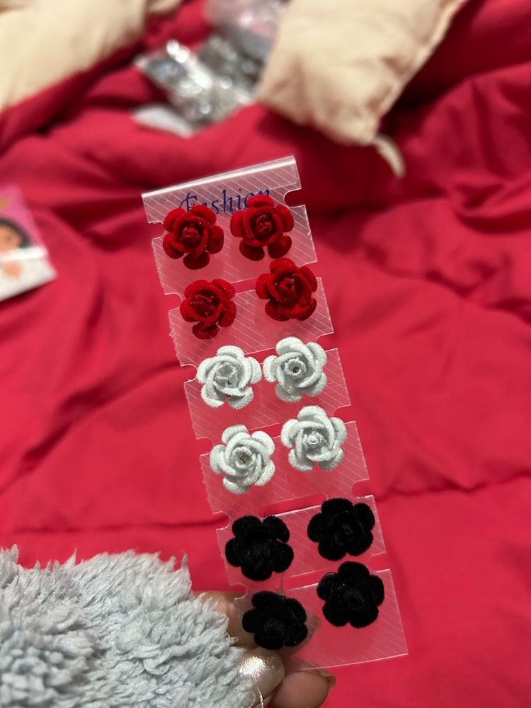 Floral Stud Earring Set