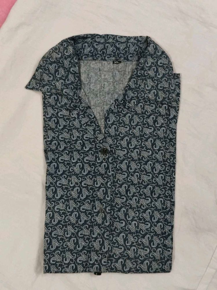 Paisley Button-Down Shirt - XL