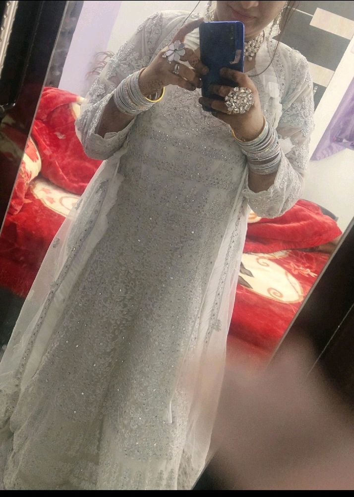 Designer Heavy Bridal Gown For Wedding Or Festival