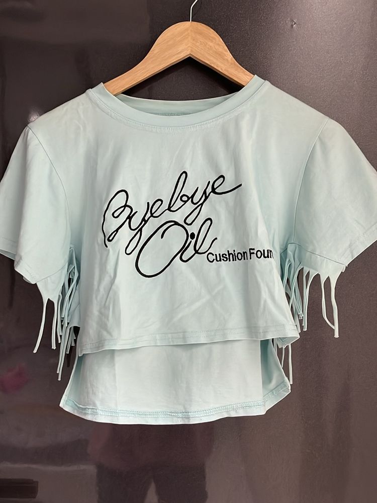 Blue Crop Top